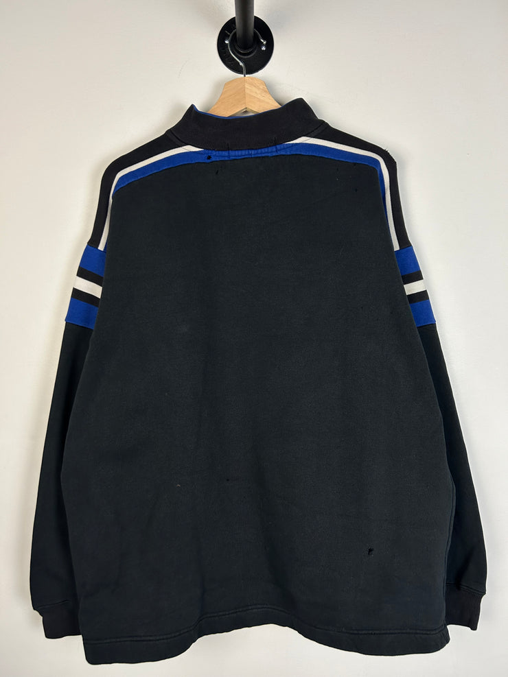 Vintage Y2K Nautica Competition Black Quarter Zip Sweater