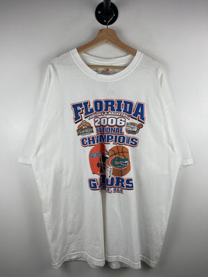 Vintage 2006 NCAA Florida Gators National Champions White Tee