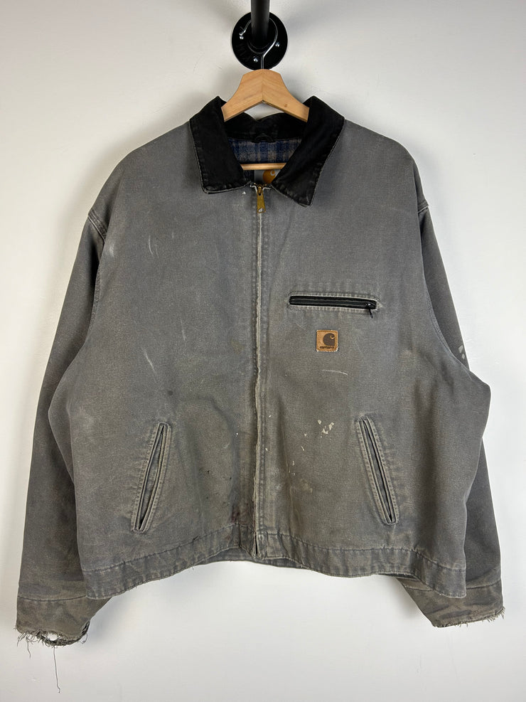 Vintage Y2K Carhartt Detroit Grey Jacket J97 MTL