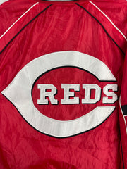 Vintage MLB Cincinnati Reds Embroidered Red Pullover Windbreaker