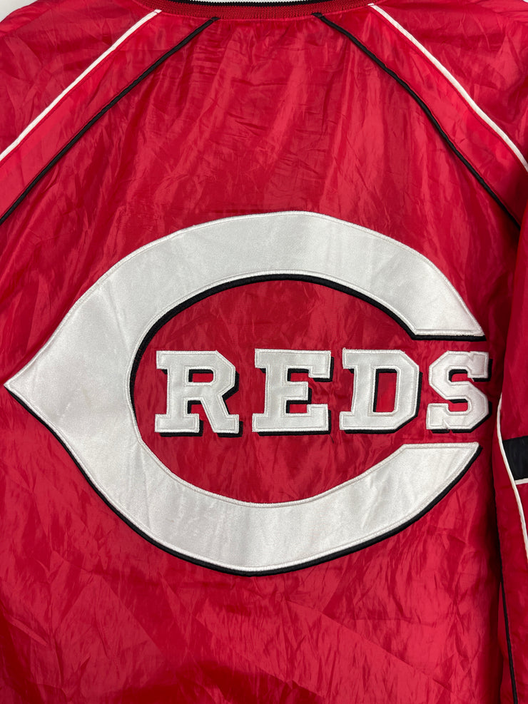 Vintage MLB Cincinnati Reds Embroidered Red Pullover Windbreaker