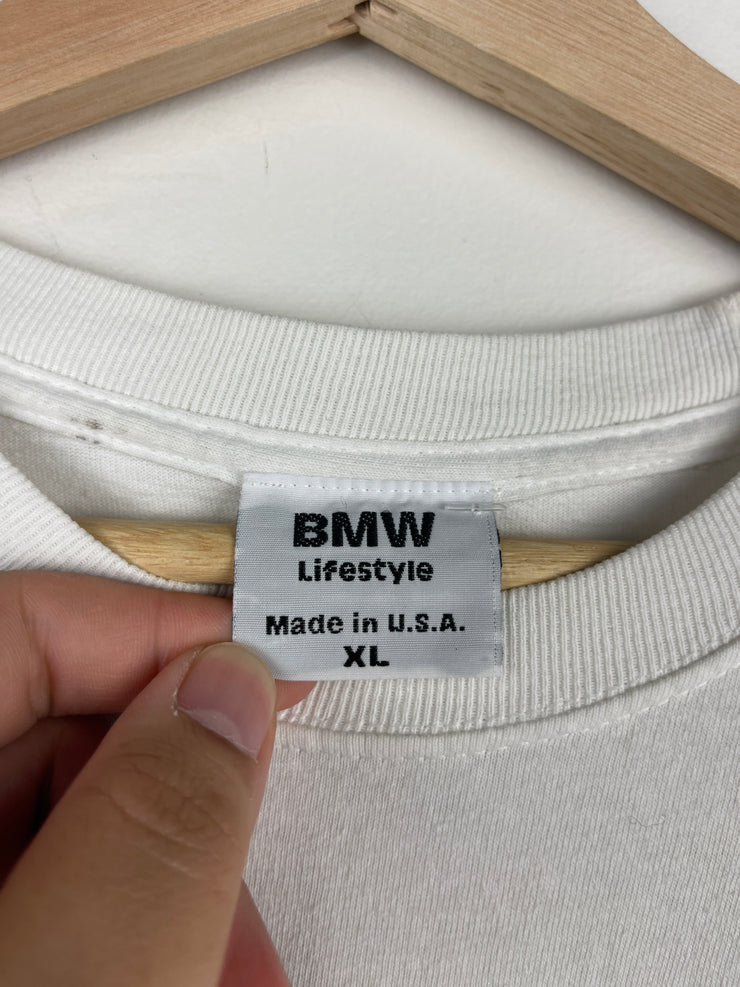 Vintage 90s BMW Logo White Tee