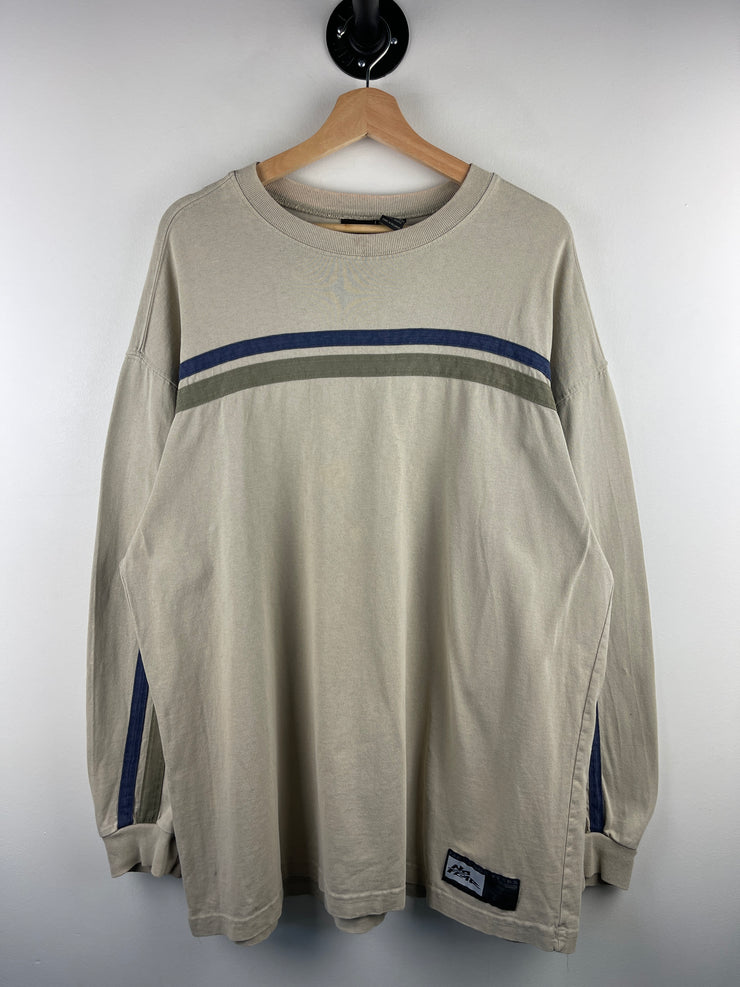 Vintage 90s No Fear Beige Long Sleeve