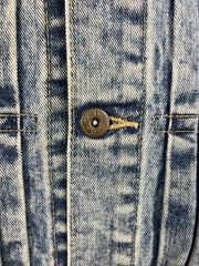 Vintage 90s Lee 1 Pocket Blue Denim Trucker Jacket