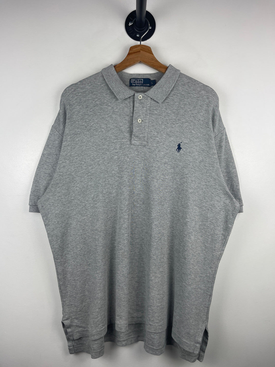 Vintage 90s Polo Ralph Lauren Grey Polo Shirt – Vintage Meets Hype