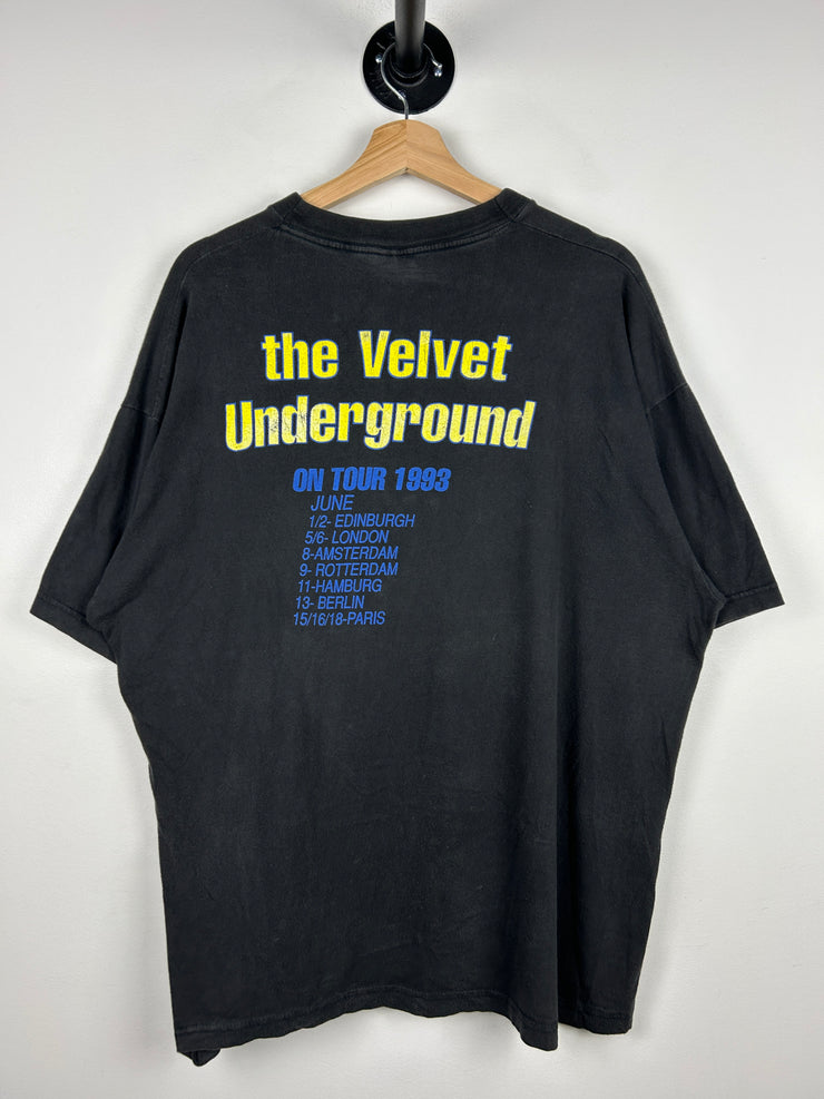 Vintage 90s The Velvet Underground Peel Slowly And See Euro Tour Black Tee