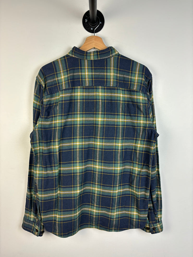 Vintage Patagonia Button Up Plaid Blue Flannel Shirt