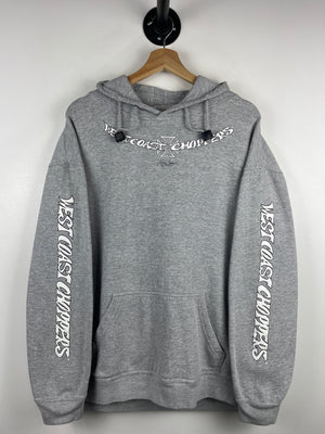 Vintage West Coast Choppers Neck Spellout Motorcycle Grey Hoodie