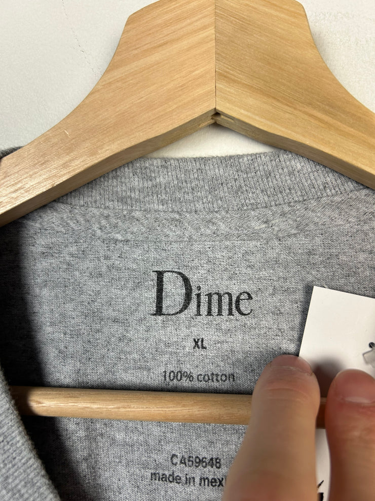 Dime Spellout Grey Long Sleeve