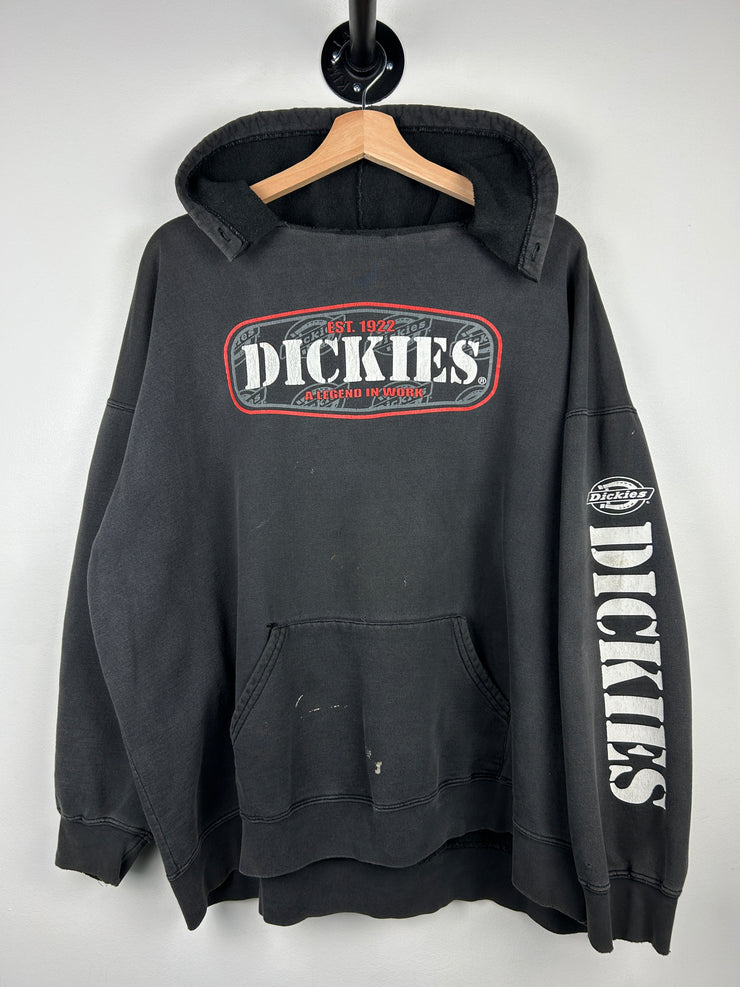 Vintage 90s Dickies Thrashed Black Hoodie