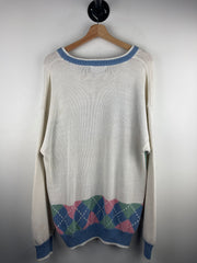 Vintage 90s Par Four Golf Knit White Sweater