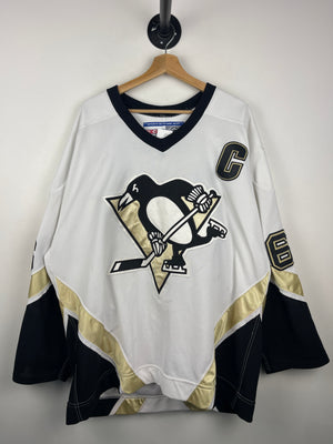 Vintage NHL CCM Pittsburgh Penguins Mario Lemieux Authentic White Hockey Jersey