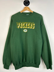 Vintage 90's Logo 7 Green Bay Packers Green Crewneck