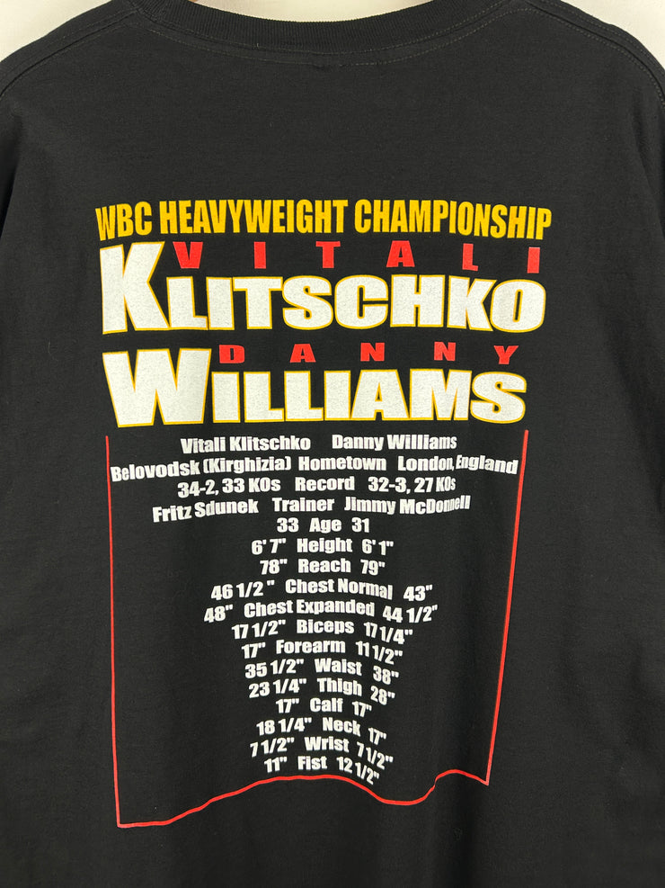 Vintage 2004 Boxing Vitali Klitschko VS Danny Williams Black Tee
