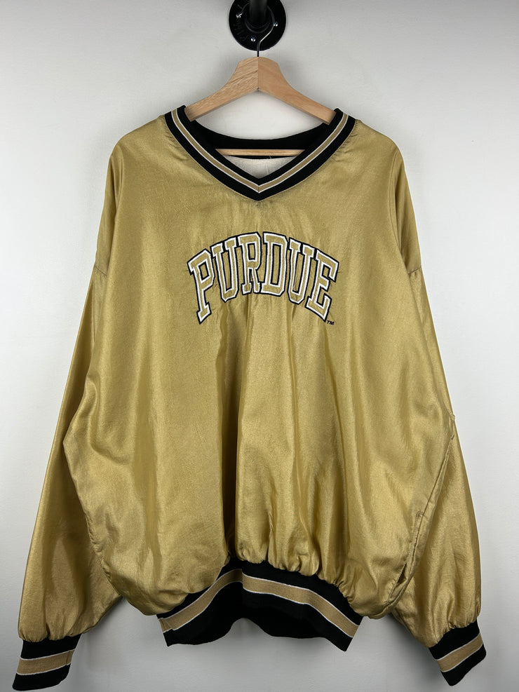 Vintage 90s Holloway Purdue Embroidered Gold Pullover Windbreaker
