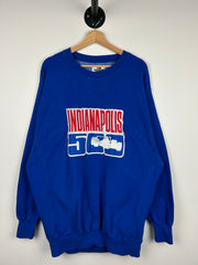 Vintage 90s Indianapolis 500 Embroidered Blue Crewneck