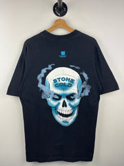 Vintage 90s WWF Stone Cold Steve Austin 3:16 Skull Black Tee