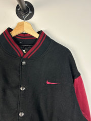 Vintage 90's Nike Swoosh Black & Red Varsity Jacket