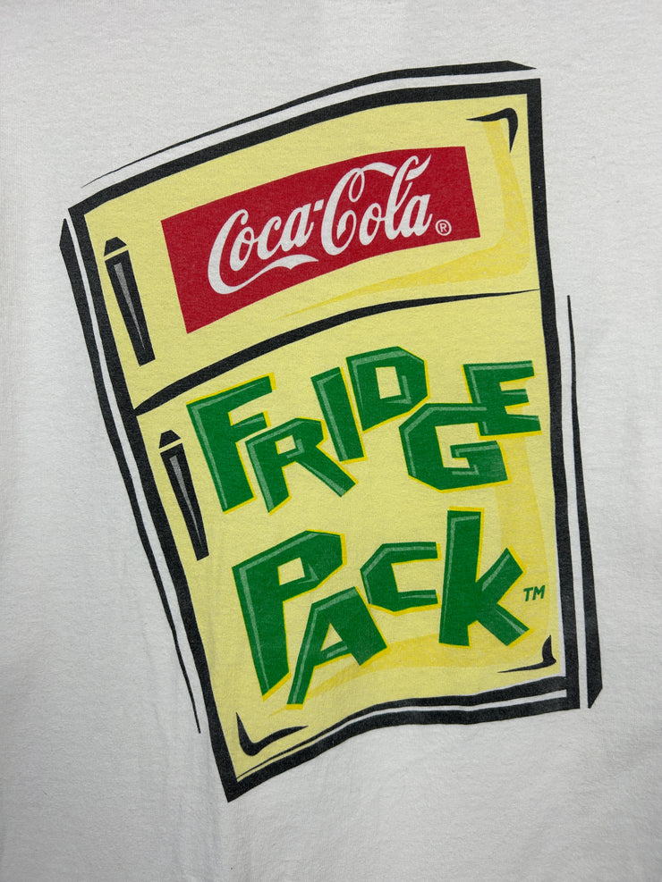 Vintage 90s Coca Cola Fridge Pack White Tee