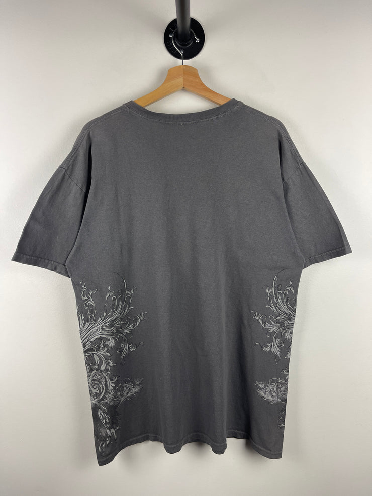 Vintage Y2K MMA Elite Skull Grey Tee