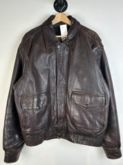 Vintage Wilsons Adventure Bound Brown Leather Cropped Jacket