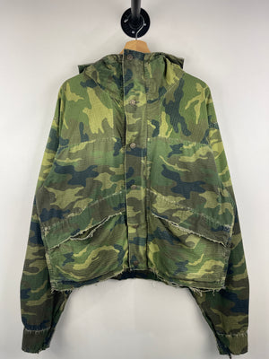 424 Cropped Parka Green Camo Jacket
