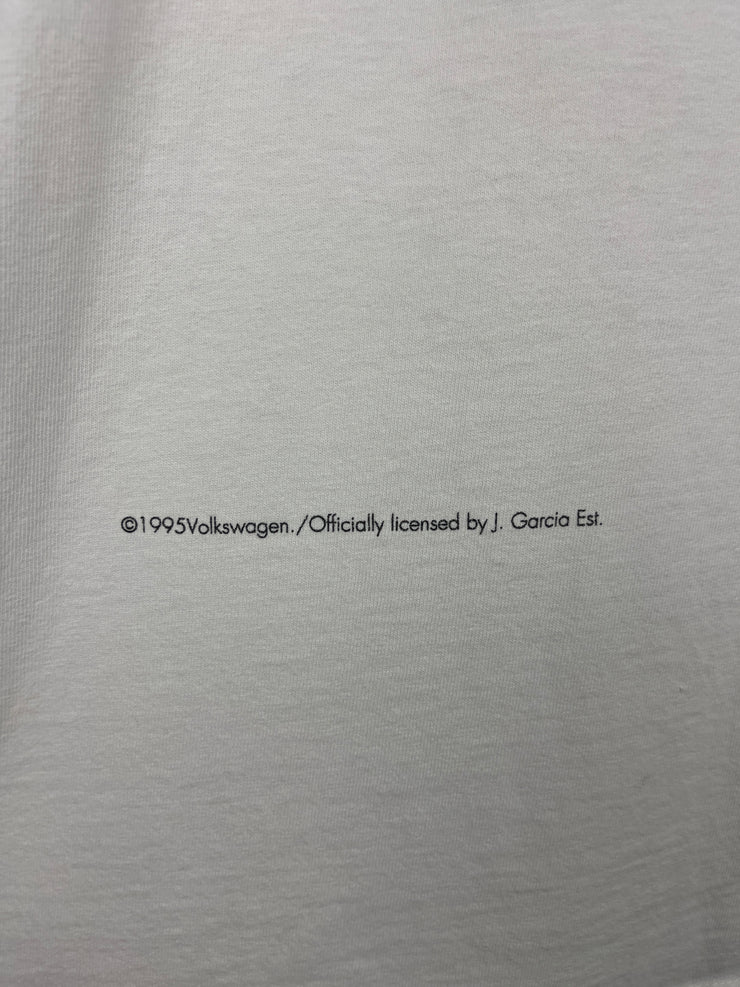 Vintage 90s Volkswagen VW Bus Jerry Garcia Grateful Dead White Tee