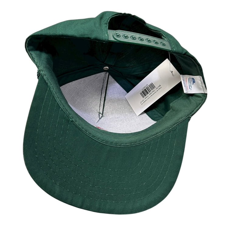 Vintage 90s Sleeman Beer Green Snapback Hat