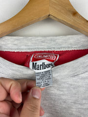 Vintage 90s Marlboro Lizard Embroidered Grey Crewneck