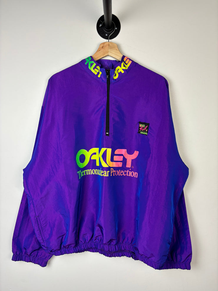 Vintage 90s Surf Style Oakley Thermal Protection Purple Windbreaker