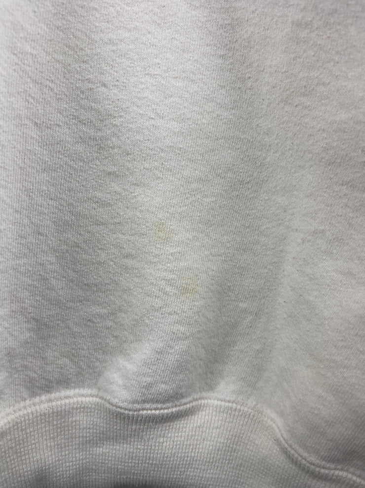 Vintage 90s Wisconsin Embroidered White Crewneck