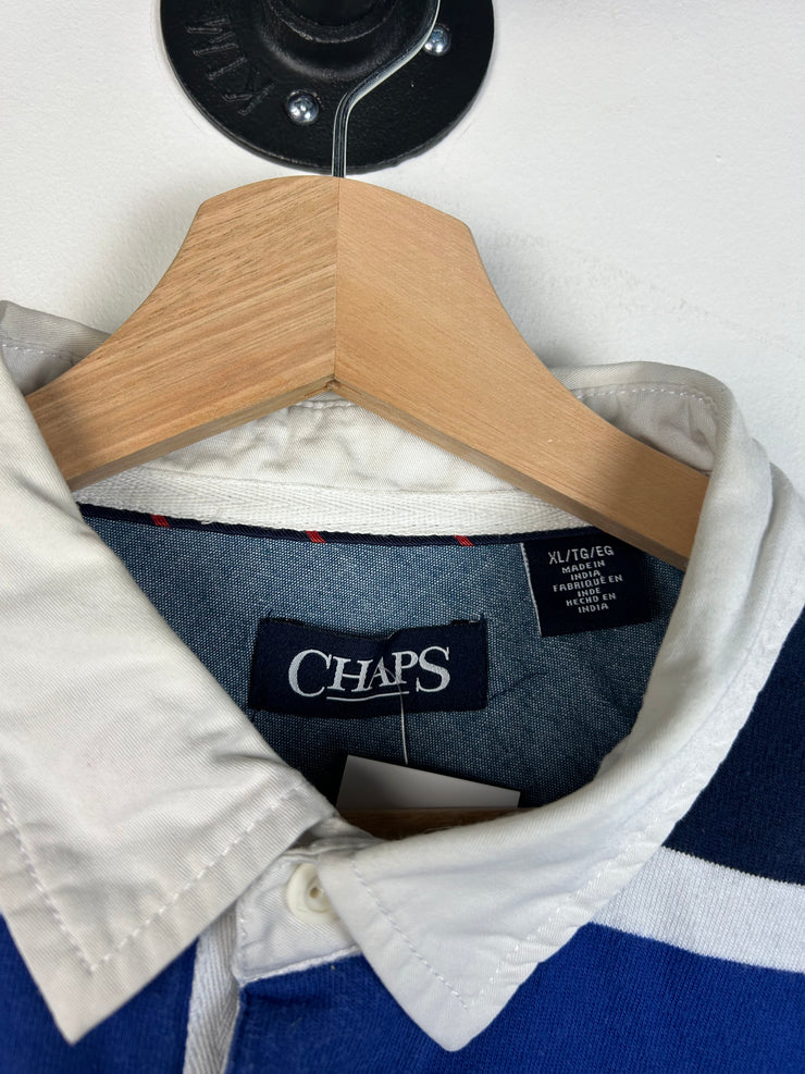 Vintage Y2K Chaps Navy Polo Rugby Long Sleeve