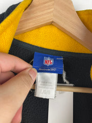 Vintage NFL Reebok Pittsburgh Steelers Black Fleece Quarter Zip Sweater