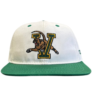 Vintage 90s CCM #1 Apparel University Of Vermont Catamounts Hockey White Snapback Hat