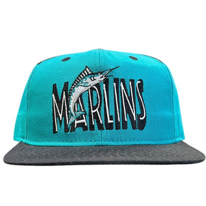 Vintage 90s MLB #1 Apparel Florida Marlins Snapback Hat