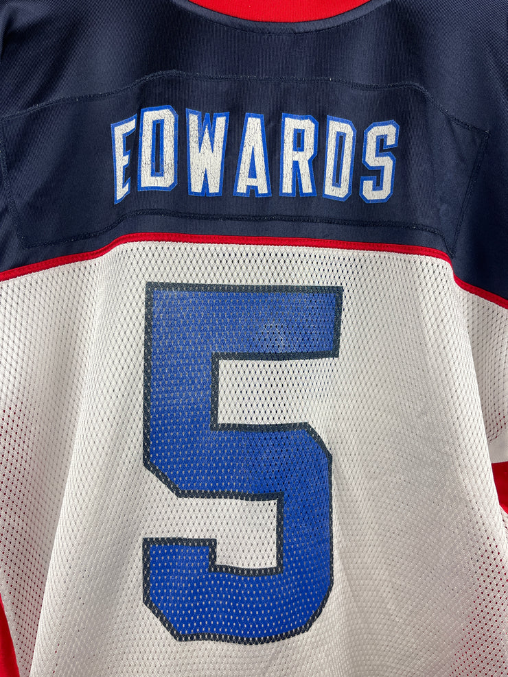 Vintage NFL Reebok Buffalo Bills Edwards White Football Jersey