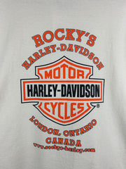 Vintage 2004 Harley Davidson Girl London Cream Tee