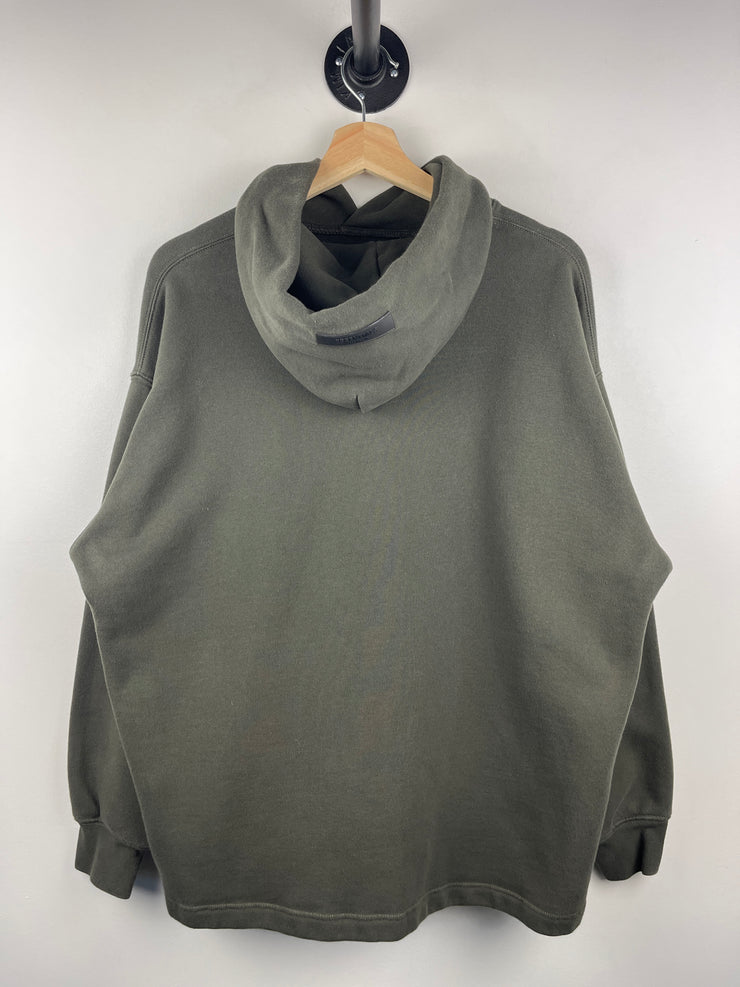 Fear Of God Essentials Off Black Relaxed Hoodie