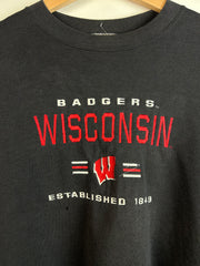 Vintage 90's Lee Sports Wisconsin Badgers Black Crewneck