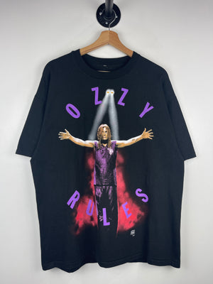Vintage 90s Ozzy Osbourne Rules Celtic Cross Backstage Pass Black Tee