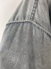 Vintage 90s NFL Los Angeles Raiders Embroidered Faded Silver Nylon Bomber Jacket