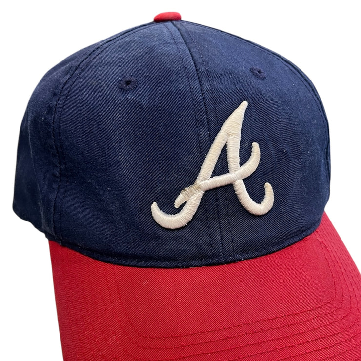 Vintage MLB Atlanta Braves Navy & Red Snapback Hat