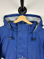 Vintage 90s NFL Starter Dallas Cowboys Pro Line Blue Hooded Jacket