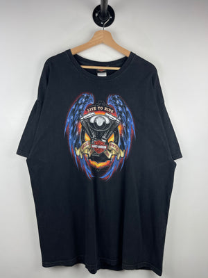 Vintage Harley Davidson Paris Texas Black Tee