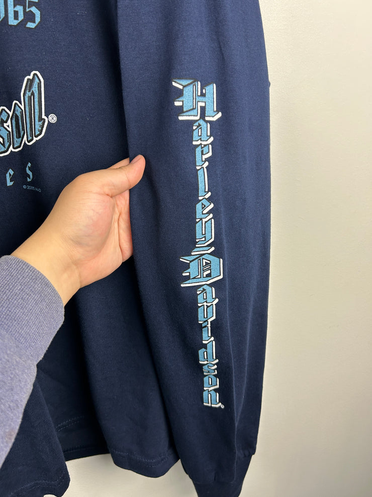 Vintage 2005 Harley Davidson Eagle London Navy Long Sleeve