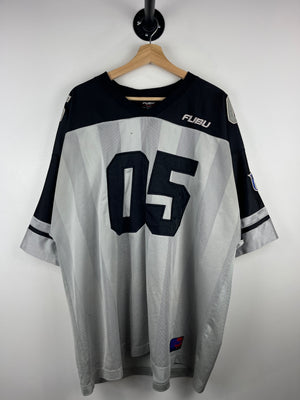 Vintage 90s Fubu 05 Black & Grey Football Jersey