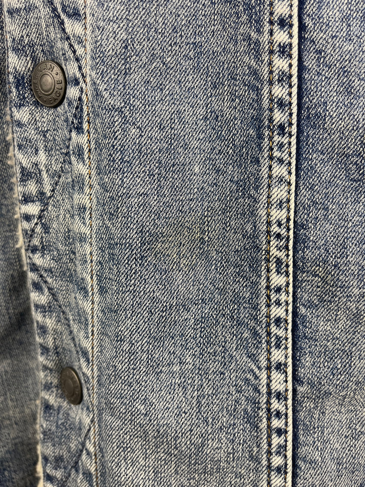 Vintage 90s American Eagle Sherpa Lined Blue Denim Jacket