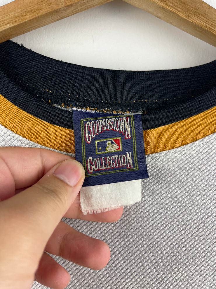 Vintage MLB Majestic Pittsburgh Pirates Clemente Grey Baseball Jersey