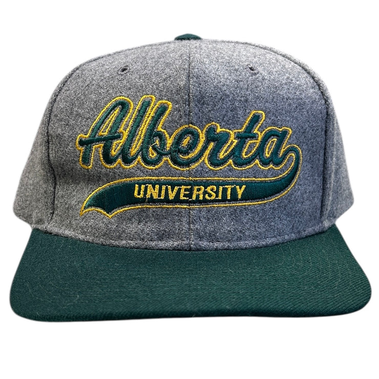 Vintage 90s Starter Alberta University Tailsweep Melton Wool Snapback Hat