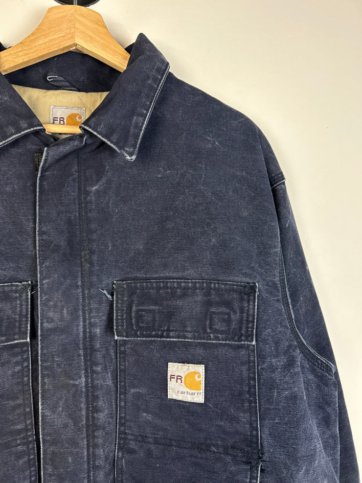 Vintage Y2K Carhartt Arctic Flame Resistant Navy Jacket FRC066 DNY